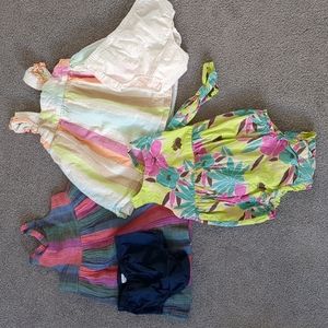 Lot of 3 - Gap dresses/romper - EUC - 12-18mos